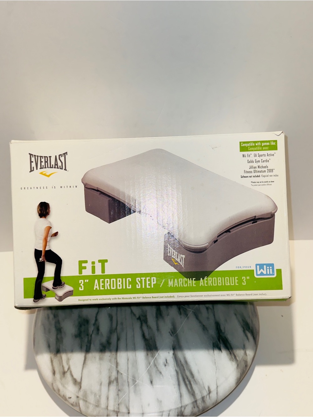 Everlast Universal 3" Aerobic Step Platform for Wii Move Kinect Fitness & Health